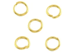 20 anneaux 7 mm - doré à l'or fin 18k