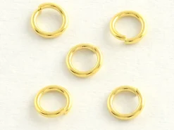 20 anneaux 6 mm - doré à l'or fin 18k