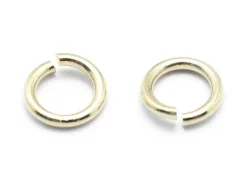 20 anneaux 5 mm - doré à l'or fin 18K
