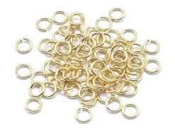 20 anneaux 5 mm - doré à l'or fin 18K