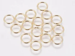 15 anneaux 7 mm - doré à l'or fin 18k