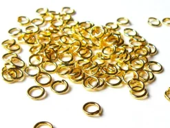100 anneaux 4 mm dorés