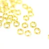 100 anneaux double couleur doré - 4 mm