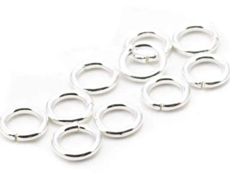10 anneaux 5mm - flash argent 925