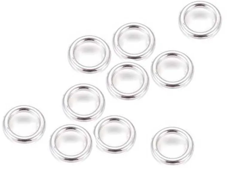 10 anneaux 5mm - flash argent 925
