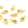 10 fermoirs mousqueton 10 mm - couleur or