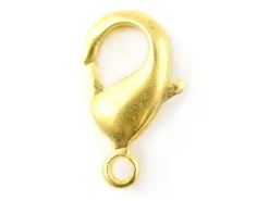 10 fermoirs mousqueton 10 mm - couleur or