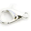 10 fermoirs mousqueton 21 mm - couleur argent clair