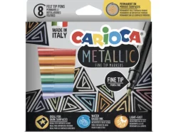 8 feutres de couleur à pointe fine - couleurs métalliques