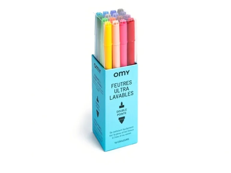 16 feutres ultra-lavables - pour coloriage - OMY