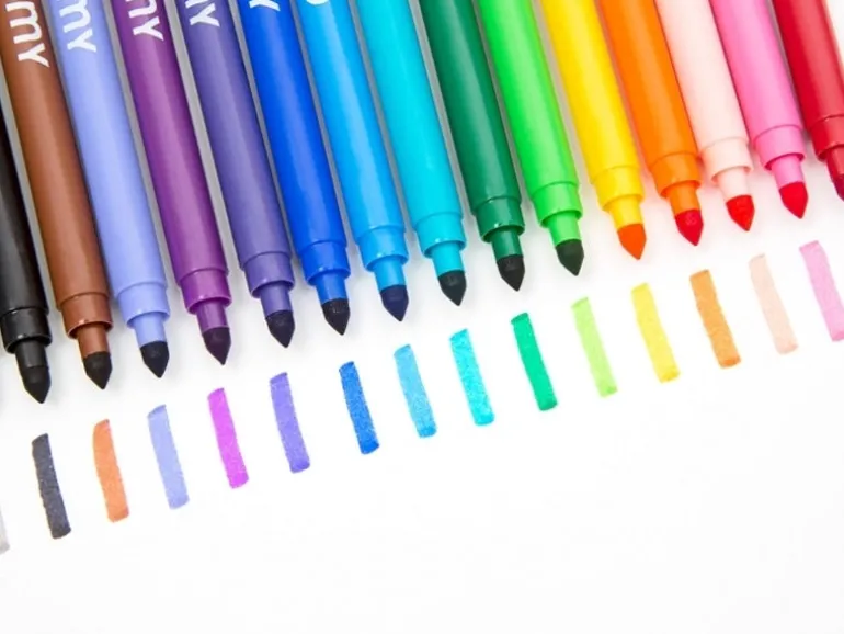 16 feutres ultra-lavables - pour coloriage - OMY
