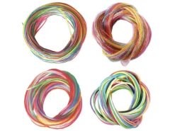 12 fils de scoubidous - Effet perlé nacré