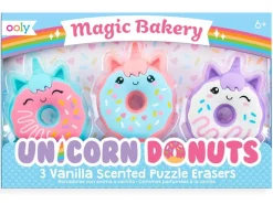 3 gommes licornes donuts