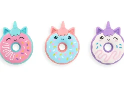 3 gommes licornes donuts