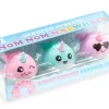 3 gommes licornes en forme de Narval - baleine licorne