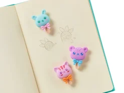 3 gommes sucettes chatons mignons