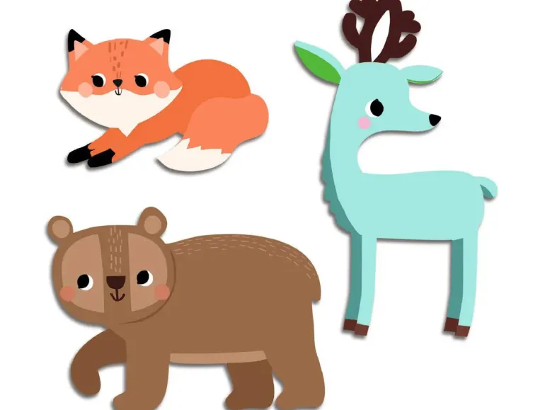 62 gommettes stickers Bébé - Animaux de la forêt - Djeco