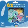 62 gommettes stickers Bébé - Animaux de la mer - Djeco