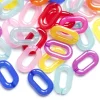 50 grands maillons en plastique 31 x 19 mm - à connecter pour création de chaîne - mix multicolore transclucide