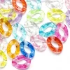 50 grands maillons en plastique 30 x 21 mm - à connecter pour création de chaîne - multicolore pailleté
