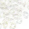 50 grands maillons en plastique 30 x 21 mm - à connecter pour création de chaîne - blanc nacré et irisé