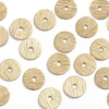 20 intercalaires heishi ultra-fins texturés - 6 mm - doré