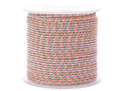 1 m de cordellette en coton macrammé 1,5 mm - Rose et bleu