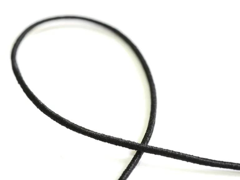1 m de cordon / fil élastique 1 mm - Noir