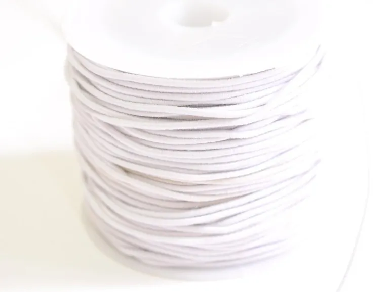 1 m de cordon élastique 1 mm - Blanc