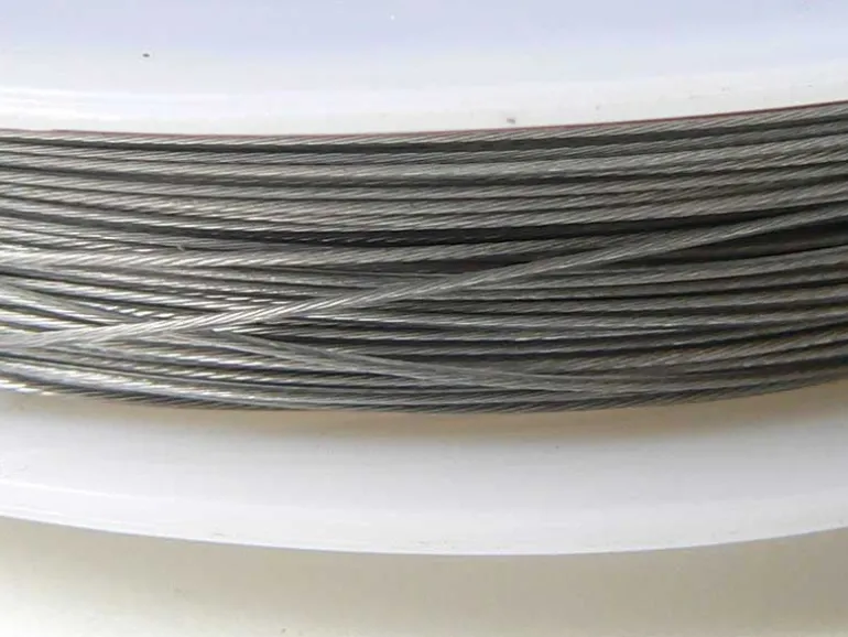 40 m de fil cablé 0,5mm argent foncé