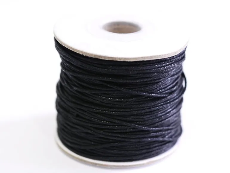 1 m de fil de coton ciré - noir