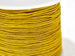 1 m de fil de jade / fil nylon tressé 1 mm - ocre moutarde brillant