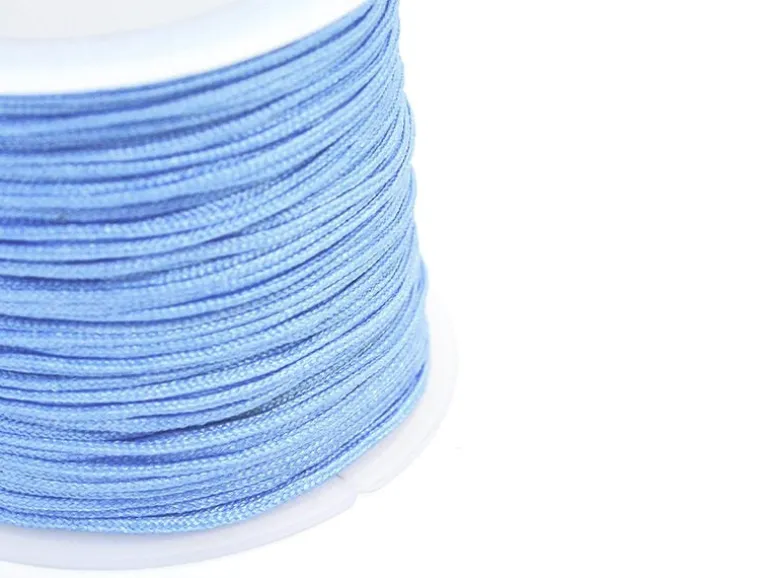 1 m de fil de jade / fil nylon tressé 1 mm - bleu ciel