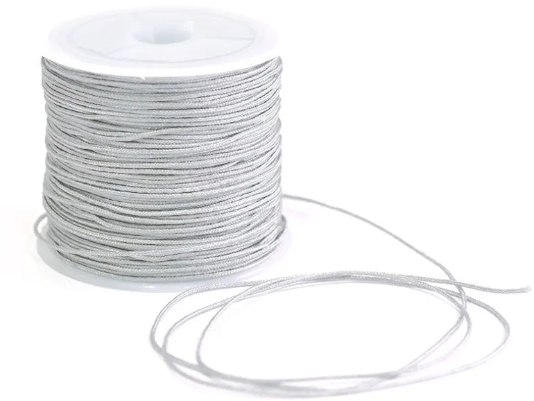 1 m de fil de jade / fil nylon tressé 1 mm - gris souris