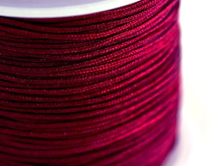 1 m de fil de jade / fil nylon tressé 1 mm - bordeaux
