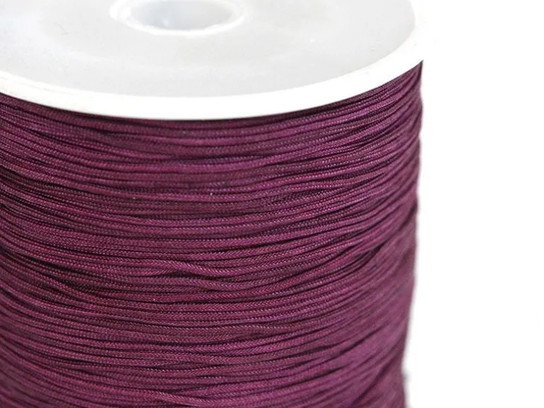 1 m de fil de jade / fil nylon tressé 1 mm - prune