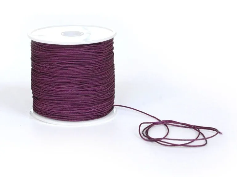 1 m de fil de jade / fil nylon tressé 1 mm - prune