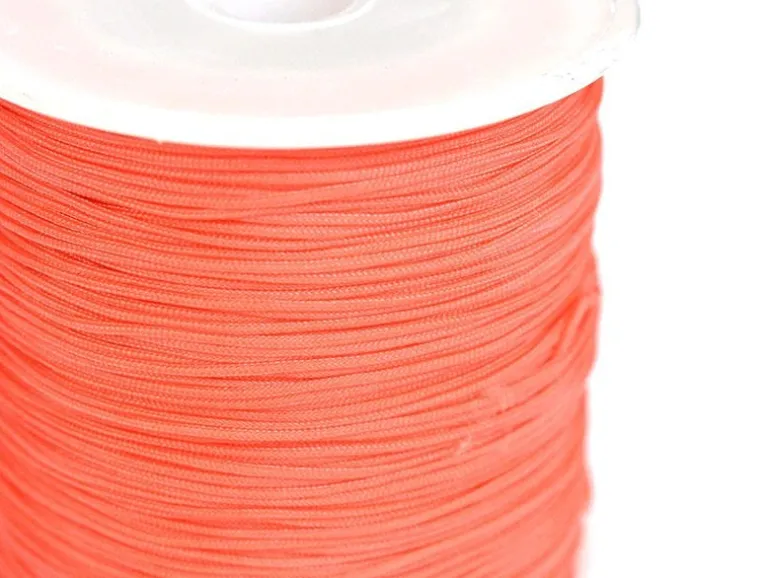 1 m de fil de jade / fil nylon tressé 1 mm - corail