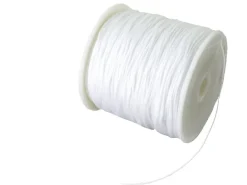 1 m de fil de jade / fil nylon tressé 0,5 mm - blanc