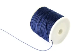 1 m de fil de jade / fil nylon tressé 0,5 mm - bleu marine