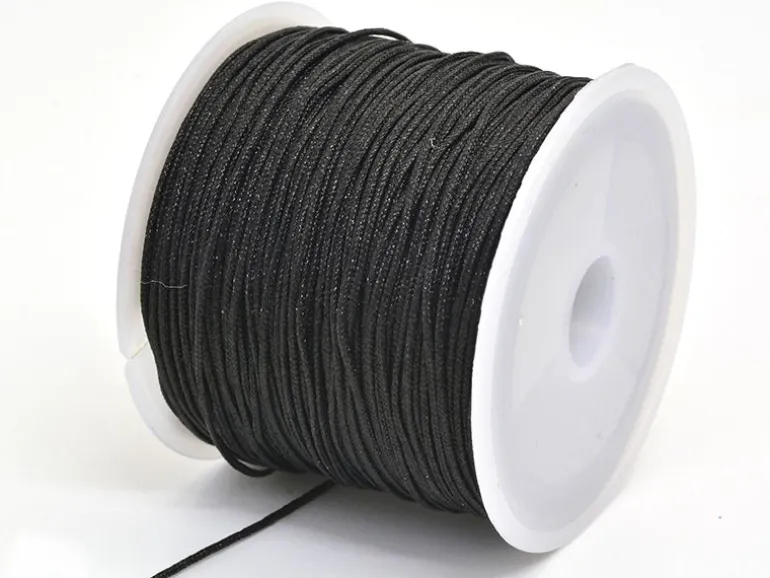 35 m de fil de jade / fil nylon tressé 1 mm - noir