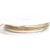 2 m de fil de laiton fin - Doré à l’or fin 18K - 0,6 mm