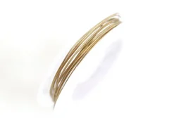 2 m de fil de laiton fin - Doré à l’or fin 18K - 0,6 mm