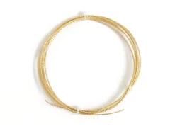 2 m de fil de laiton texturé - Doré à l’or fin 18K - 1 mm