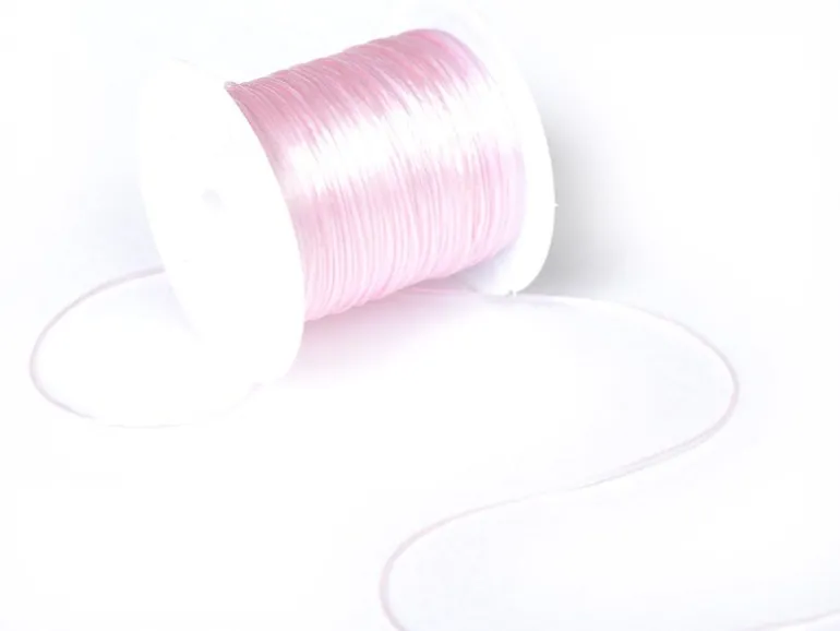 12 m de fil élastique brillant - Rose chair