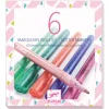 6 marqueurs pailletés - sweet