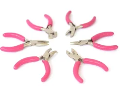 6 mini pinces roses pour création de bijoux - dans un joli étui