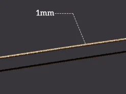 10 mètres de fil de cuivre texturé - doré brillant - 1 mm