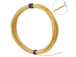 6 mètres de fil de cuivre torsadé - doré mat - 0,8 mm