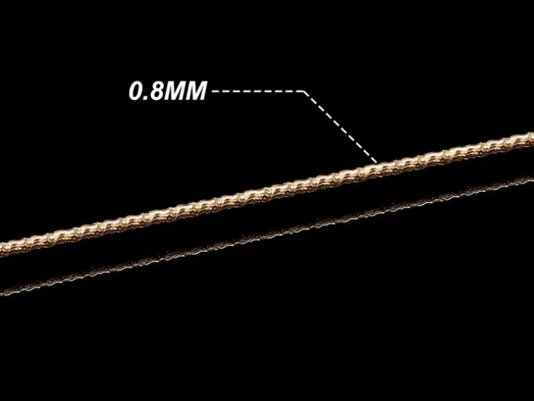 10 mètres de fil de cuivre texturé - doré brillant - 0,8 mm